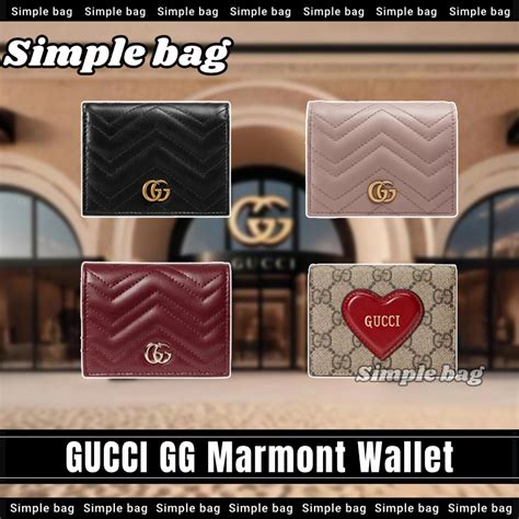 กระเป๋าใส่บัตร gucci ผู้หญิง|Gucci กระเป๋าสตางค์ใส่บัตร GG Marmont card case wallet.